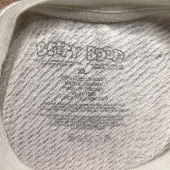 Betty Boop Y2K Collage Print T-Shirt Lips Peace Sign Multicolor Women's XL Retro - Picture 3 of 6